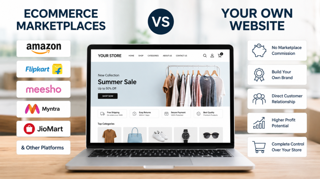 Ecommerce Marketplace vs Your Own Website: Why Building Your Own Online Store Can Save You From Sale-Based Marketplace Fees