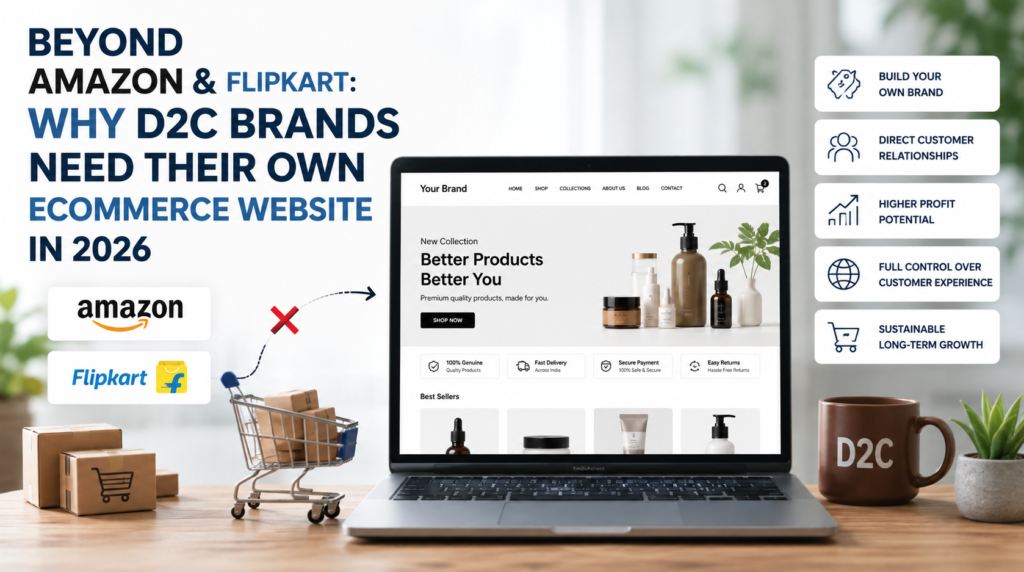 Beyond Amazon & Flipkart: Why D2C Brands Need Their Own Ecommerce Website in 2026