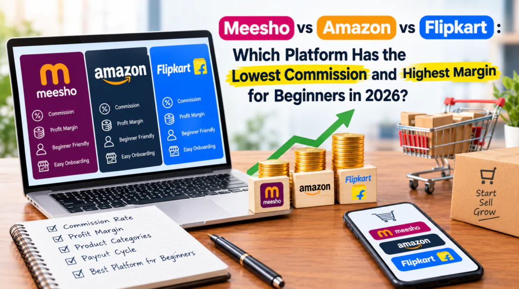 Meesho vs Amazon vs Flipkart | Lowest Fees & Margins (2026)