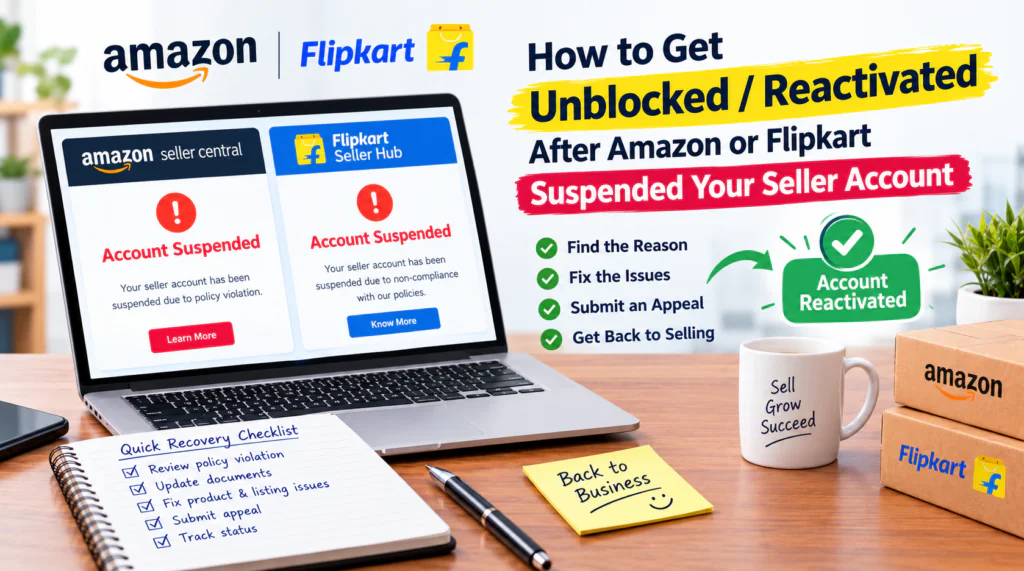 How to Reactivate Suspended Amazon & Flipkart Seller Account